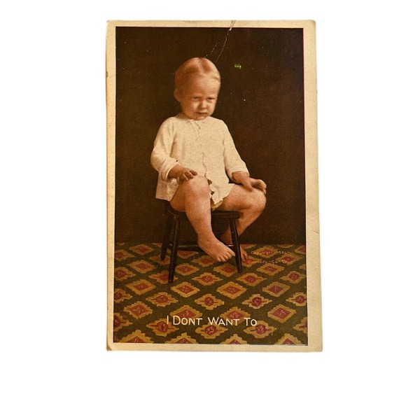 Antique 1909 Ephemera Postcard Humorous Funny Message Naughty Boy Printed Litho - Picture 2 of 6